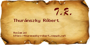Thuránszky Róbert névjegykártya