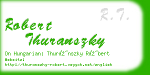 robert thuranszky business card